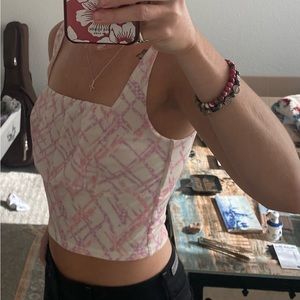 Pink and Purple Crop Top